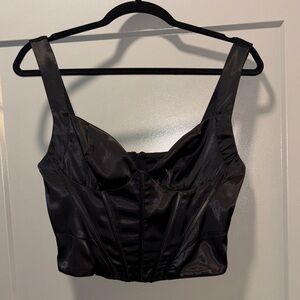 Forever 21 Black Satin Bustier
